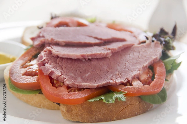Fototapeta Corn Beef Sandwich