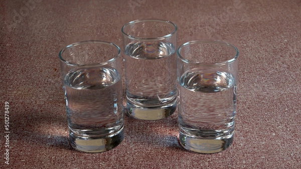 Obraz glasses of water on the table