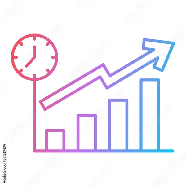 Fototapeta Time To Market Icon Design