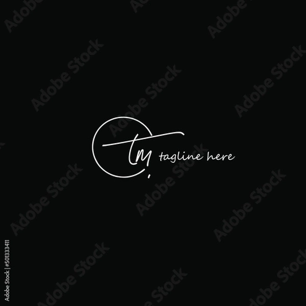 Obraz Tm Initial Handwriting Logo Vector