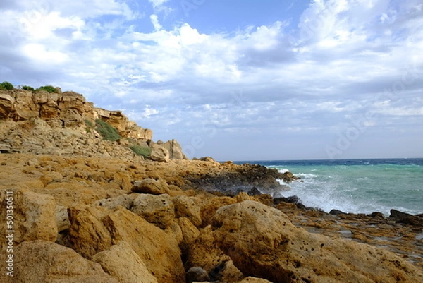 Fototapeta rocce mare onda costa