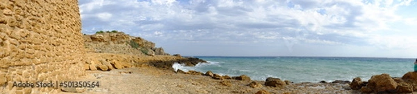 Obraz rocce mare onda costa
