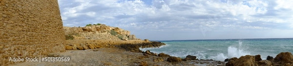 Obraz rocce mare onda costa