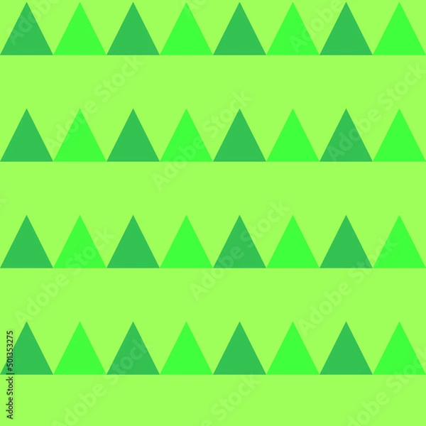 Fototapeta Abstract background, seamless vector pattern, green triangles, christmas tree