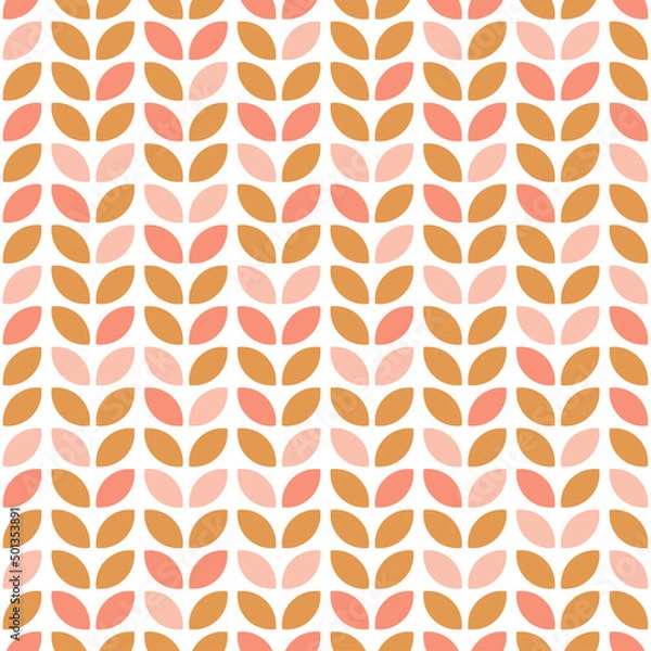 Fototapeta Seamless pattern with colorful abstract leaves