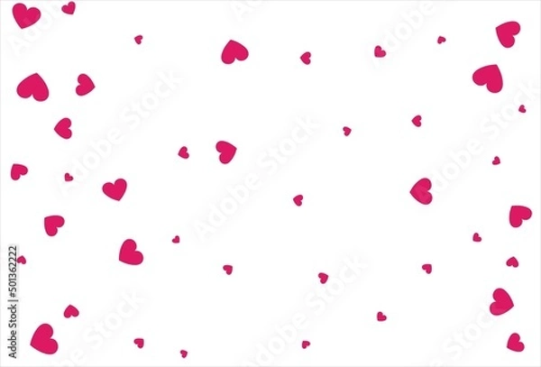 Fototapeta Red heart background. Love confetti background