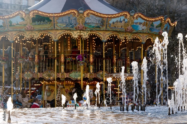 Fototapeta vieux manège à paris