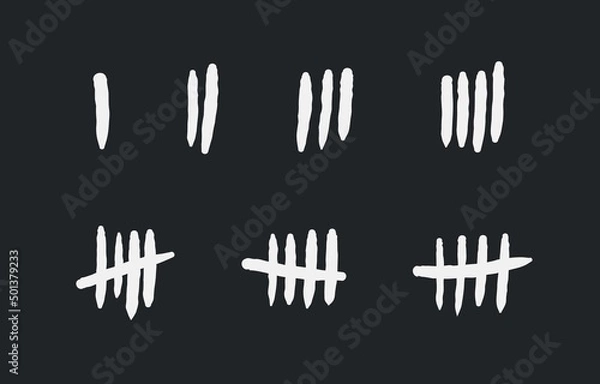 Fototapeta Tally marks isolated set