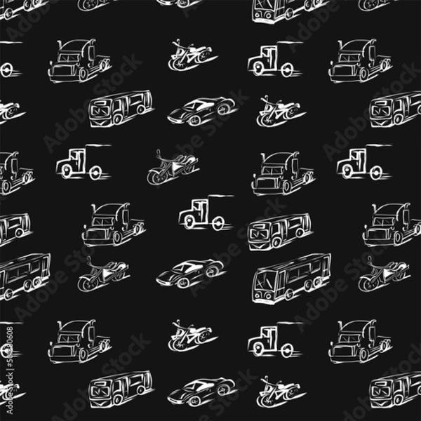 Fototapeta Drawing on a transparent background. Choose your own background color. Pattern, desktop wallpaper, pattern on fabric, background. Vector pattern.