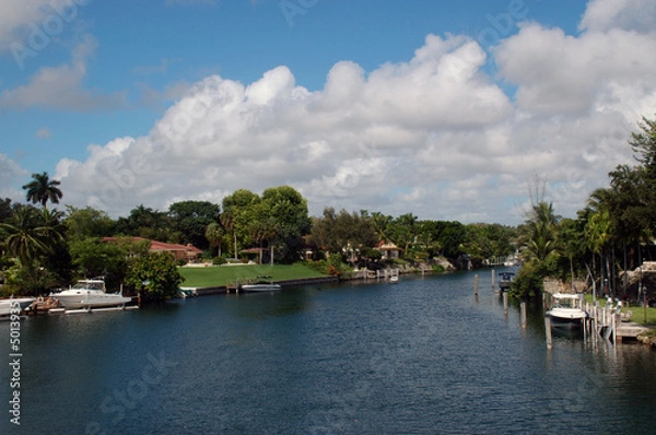 Obraz Residential Canal in Miami