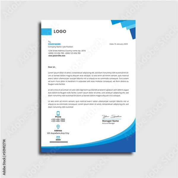 Fototapeta Corporate Letterhead Design