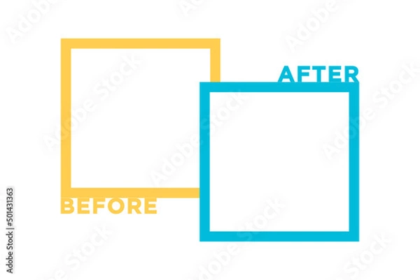 Fototapeta Before and After, Before After, Before and After Image, Before and After Template, Before Frame, After Frame, Vector Illustration Background