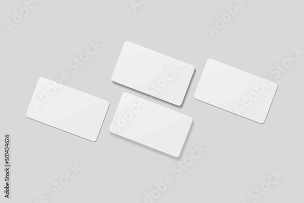 Obraz Blank business card for mockup. 3D Render.