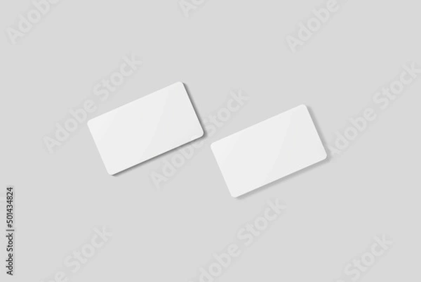 Fototapeta Blank business card for mockup. 3D Render.