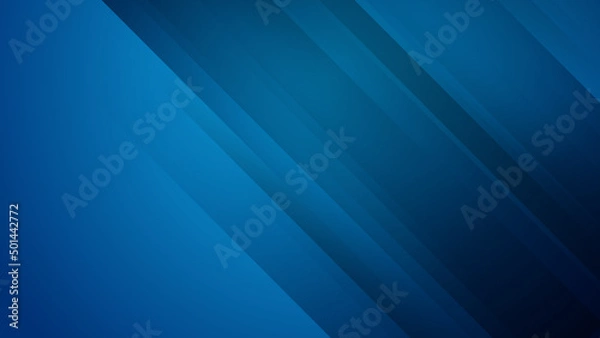 Obraz Modern blue corporate abstract technology background. Vector abstract graphic design banner pattern presentation background web template.