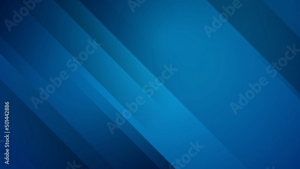 Obraz Abstract blue vector background, for design brochure, website, flyer. Geometric blue wallpaper for certificate, presentation, landing page