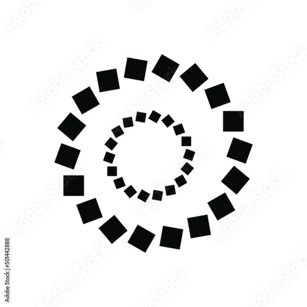 Obraz black and white circle