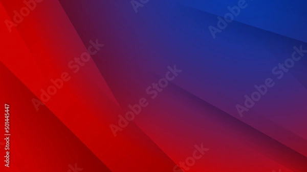 Fototapeta blue red abstract modern technology background design. Vector abstract graphic presentation design banner pattern background web template.