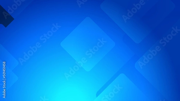 Obraz Abstract blue square tech geometric light triangle line shape with futuristic concept presentation background