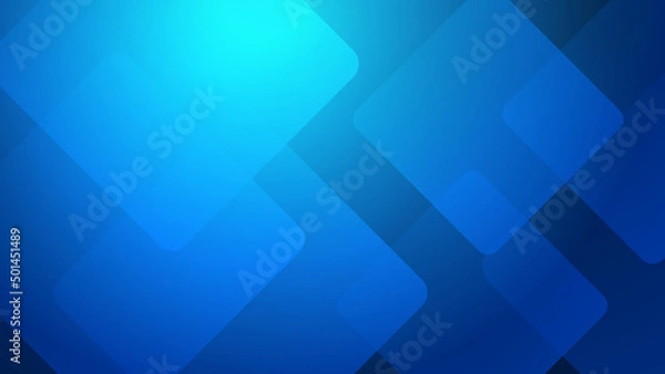 Obraz Abstract blue square tech geometric light triangle line shape with futuristic concept presentation background