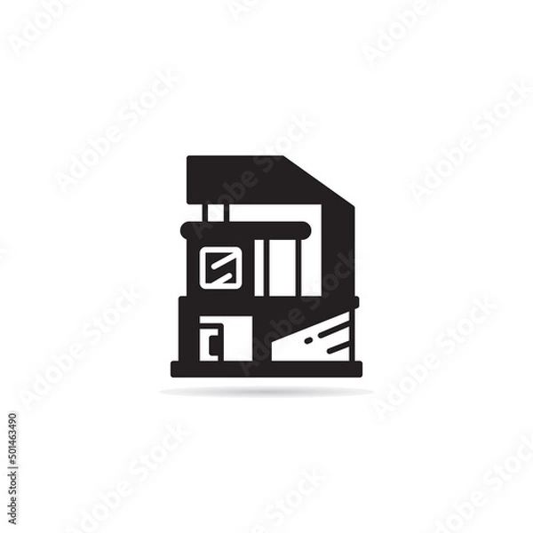 Obraz house building icon vector illustration