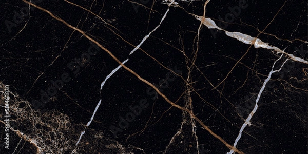 Obraz Black Marble Texture Background, High Resolution Glossy Marble Texture Used For Interior Abstract Home Decoration And Ceramic Wall Tiles And Floor Tiles Surface.