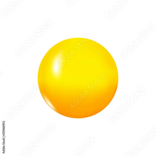 Fototapeta Blank glossy badges, pins or web button in yellow color. Sun icon.