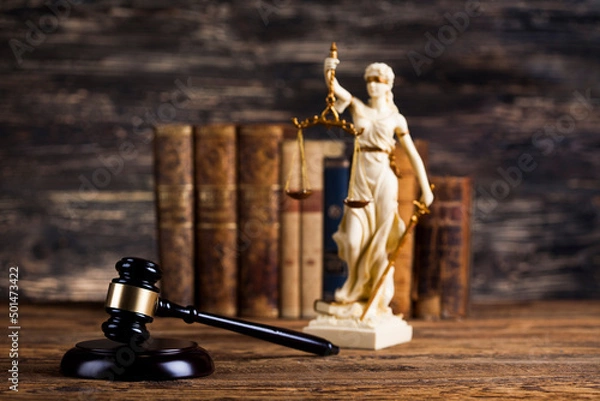 Obraz Statue of lady justice, Law concept