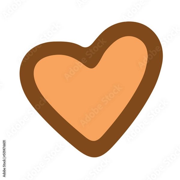 Fototapeta Vector on a white background. Heart love.