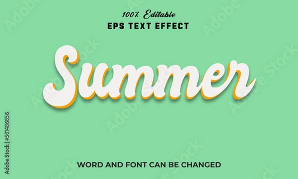 Obraz Summer Editable 3d text Effect Style,