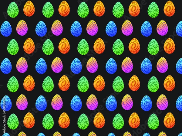 Obraz Easter egg seamless colorful pattern for product cover and event background