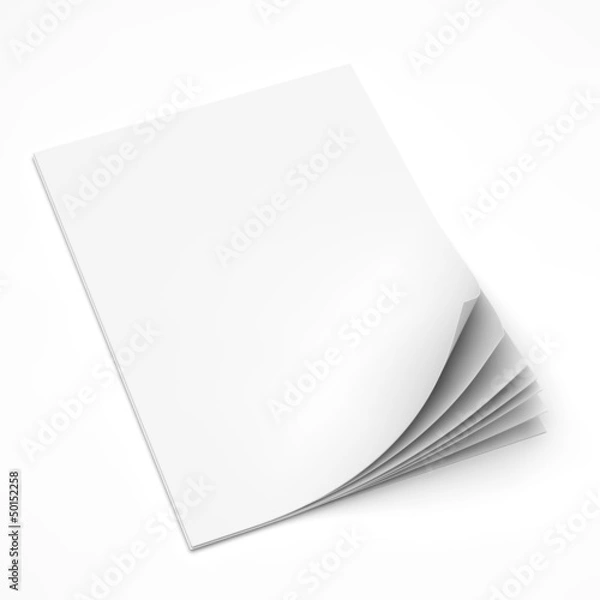 Obraz Paper sheets curled isolated