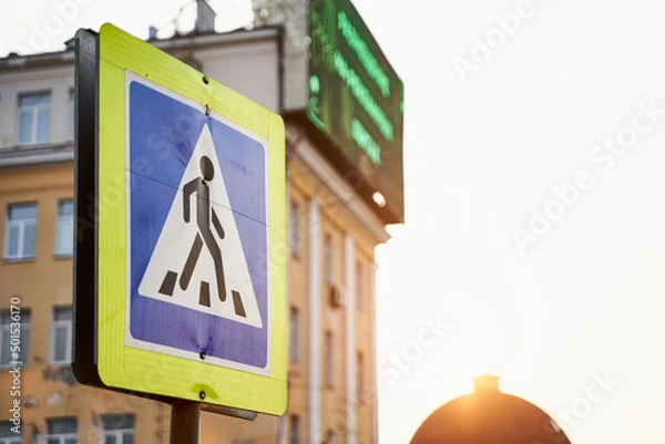 Obraz street sign in the city