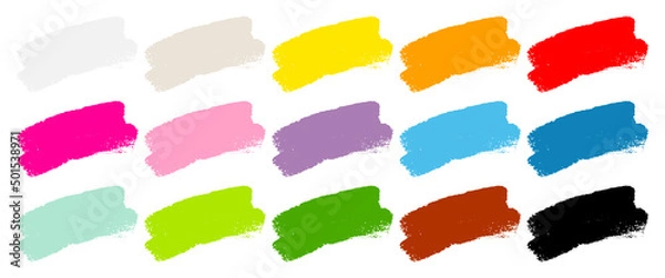 Fototapeta Set Breite Bunte Farbstriche