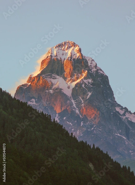 Obraz mountain peak at sunset