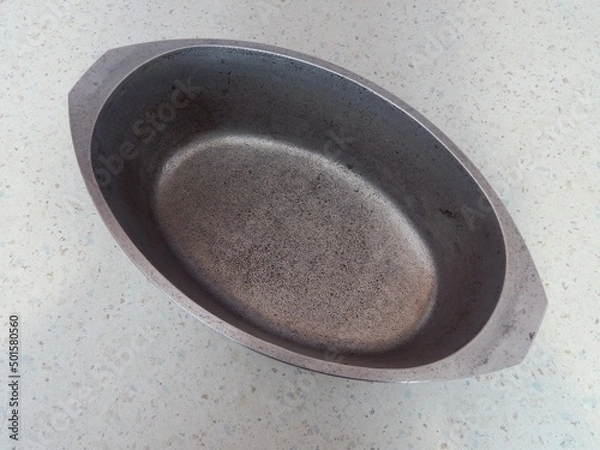 Obraz Deep heavy skillet for stewing.