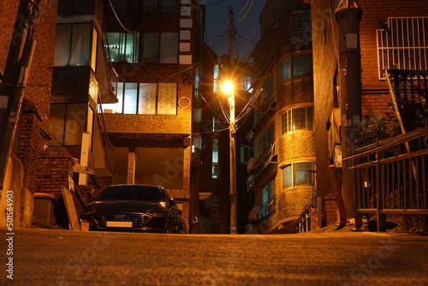 Fototapeta An alleyway in Anyang, Gyeonggi-do, Korea