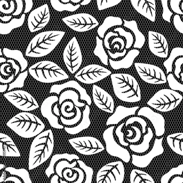 Obraz Seamless lace - flower rose pattern