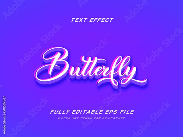 Fototapeta Butterfly Text Effect 