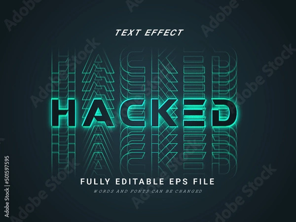 Fototapeta Hacked Text Effect