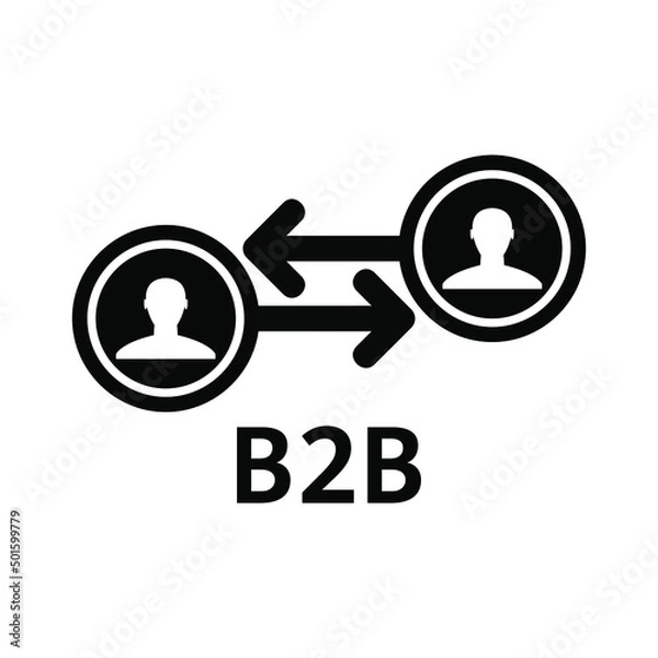 Obraz B2b Vector Icon. B2B symbol concept
illustration. 