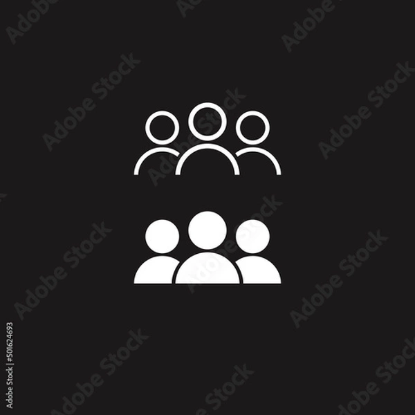 Fototapeta Flat People Icon Vector