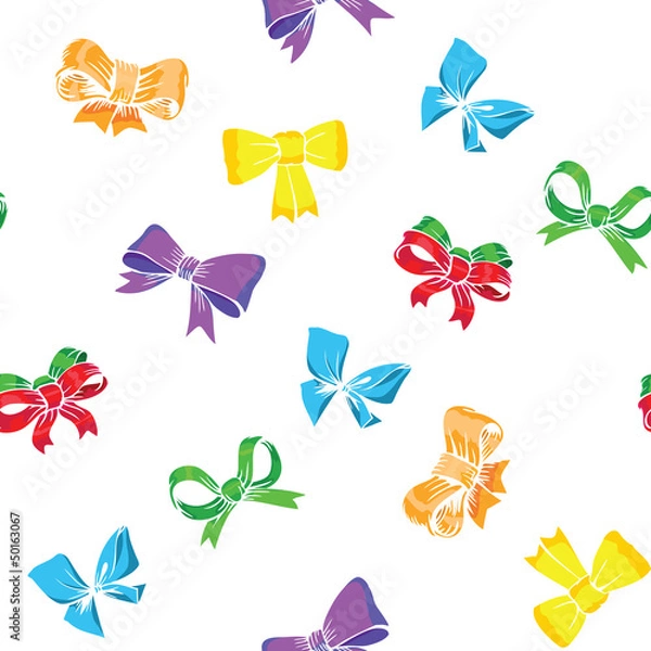Obraz bows and ribbons seamless