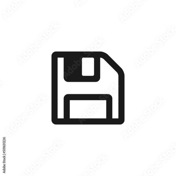 Fototapeta File save icon isolated on white background. Saving symbol. Vector EPS10