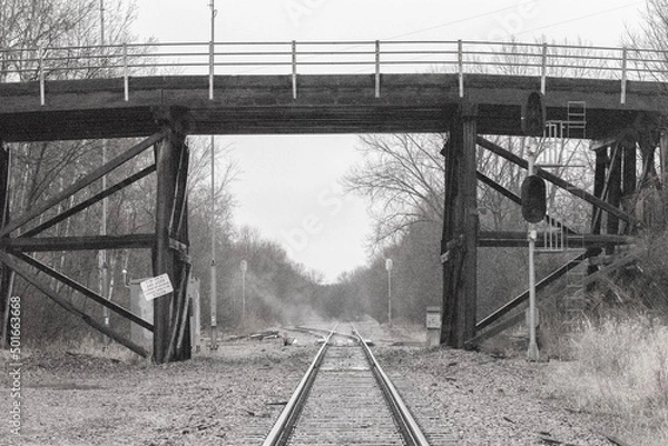 Obraz old railway bridge