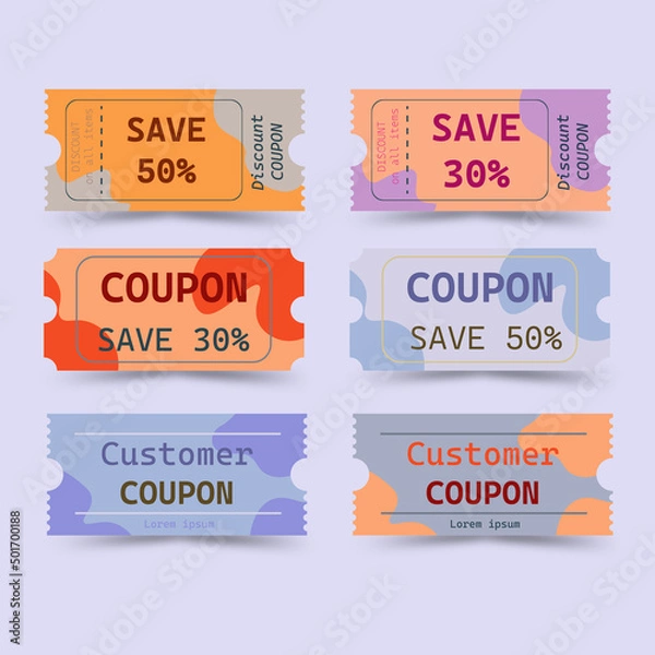 Obraz discount coupon set