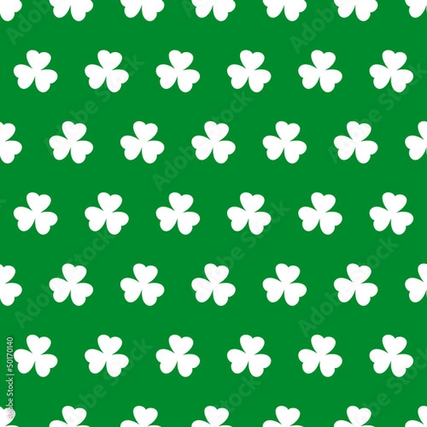 Fototapeta Shamrock seamless background
