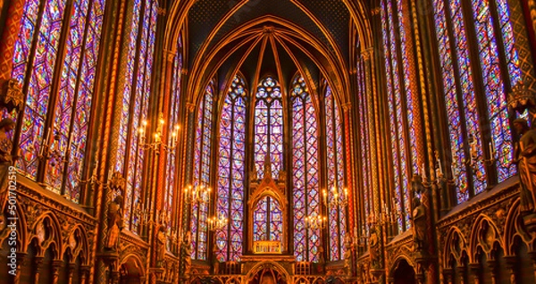 Fototapeta サントシャペル教会のステンドグラス