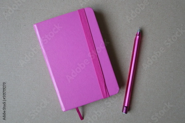 Fototapeta notebook and pencil
