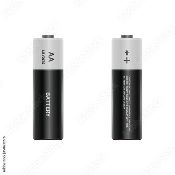 Obraz aa batteries isolated on white